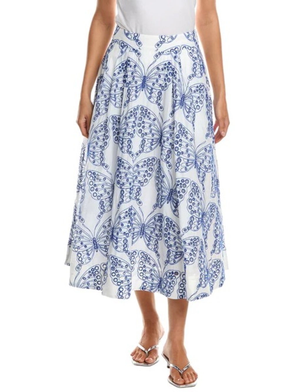 MILLY / BUTTERFLY EYELET A-LINE SKIRT SIZE 6